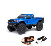 Axial Camión RC 1/24 SCX24 Base Camp 4x4 Rock Crawler Cepillado RTR (Todo lo Necesario para Correr está Incluido) - Azul, AXI-1219T2