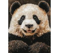 AxiangziK Animal Diy Kit Gancho De Pestillo Retrato De Panda Kits Para Alfombras Con Aguja De Pestillo，Bricolaje Para Familiares Y Amigos，Juego De Costura De Punto De Cruz，Manualidades，Regalo 31x45in