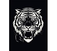 AxiangziK Animal Diy Kit Manualidades Alfombra Tigre Blanco Y Negro Kits Para Hacer Alfombras Con Aguja De Pestillo Kit Para Hacer Tapiz，Personas Mayores Y Aficionados Al Bricolaje 3D. 21x29in