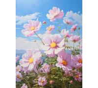 AxiangziK DIY Cross Stitch Kit flores rosas 11CT 80x100cm