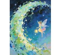 AxiangziK DIY Cross Stitch Kit Flores y hadas 11CT 80x100cm