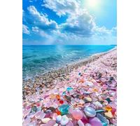 AxiangziK DIY Cross Stitch Kit guijarros de playa 11CT 80x100cm