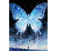 AxiangziK DIY Cross Stitch Kit Mariposa de anime 11CT 80x100cm