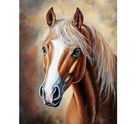 AxiangziK Diy Kit Manualidades Alfombra Animal Caballo Manualidades Para Hacer Alfombras Diy Con Lienzo Impreso A Color，Juego De Tapiz De Ganchillo Y Bordado Para Decoración Del Hogar 39x55in