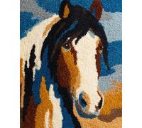 AxiangziK Diy Materiales Para Hacer Alfombras Animal Caballo Kits Para Alfombras Con Aguja De Pestillo Para Principiantes，Kit De Alfombra De Ganchillo Para Decoración Del Hogar 39x55in