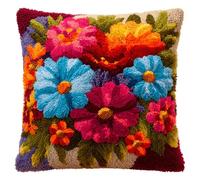 AxiangziK Kit De Cojín De Gancho De Pestillo,margaritas brillantes,Kit De Almohada De Punto De Aguja,DIY Manualidades Adultos Set Creativo Regalo Bordado,43x43cm