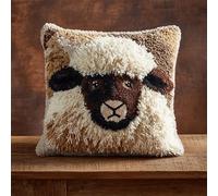 AxiangziK Kit De Ganchillo para Hacer Fundas De Almohada,Cabra animal,Kit De Gancho De Cierre,Bordado Punto De Cruz para Niños Y Adultos,43x43cm