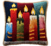 AxiangziK Kit de ganchillo para principiantes,velas de navidad,kit de bordado de fundas de almohada,Bricolaje Bordadas de Manualidades,43x43cm