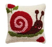 AxiangziK Kit de gancho de pestillo para adultos,Caracoles animales kits de bordado,DIY Hecho a Mano Hogar Sofá Navidad Cojín Decoración,43x43cm