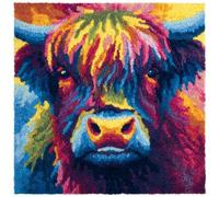 AxiangziK Kits de gancho de pestillo para adultos,Animales, ganado,funda de cojín para sofá,kit de fundas para cojines,Lienzo de color preimpreso,43x43cm