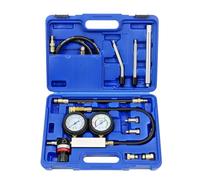 AXILYZE Kit de prueba de fugas en cilindros para motor a gasolina, con medidor de compresión y doble manómetro para verificar presión y tasa de fuga, incluye varilla de extensión