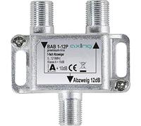 Axing BAB 1 - 12P 1 - Distribuidor de 12 dB Cable Televisión Televisión por Cable Multimedia DVB-T2 Clase A +, 10 dB, 5 - 1218 MHz Metal