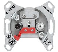 Axing BSD 967-11X - Toma de paso multimedia (11 dB 5-1800 MHz, TV - Toma de banda ancha compatible con canal de retorno CATV DATA