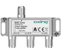 Axing BVE 3-01X - Distribuidor de 3 vías (6 dB, 5-1800 MHz, TV, Datos, Internet por Cable)