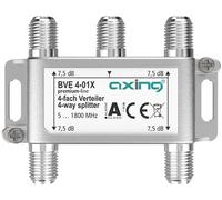 Axing BVE 4-01X - Distribuidor de 4 vías (7,5 dB, 5-1800 MHz, TV, Datos, Internet por Cable)