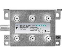 Axing BVE 6-02P Divisor de señal para cable coaxial Gris - Splitter/Combinador de cables (Divisor de señal para cable coaxial, 5 - 1218 MHz, Gris, A, 10,8 dB, F)