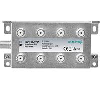 Axing BVE 8-02P - Distribuidor para televisión por Cable (8 vías, 5-1218 MHz, Conector F, Metal)
