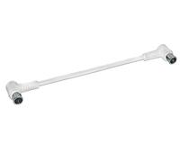 Axing sak02102 F Quickfix Patch Cable 20 cm Cable coaxial con F - Enchufe Angular Color Blanco