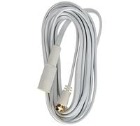 Axing SFK 500-02, Cable de cinta coaxial plano, blanco, 5m