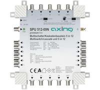 Axing SPU 512-09N - Conmutador múltiple para 12 participantes en Cascada por satélite Activo Quad-LNB, Cable Compatible con TV, Circuito de Ahorro de energía