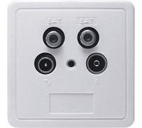 SSD 4-00 - Toma de antena SAT, twin, 4 salidas, incl. Marco