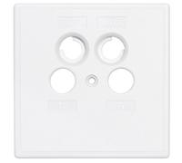 Axing szu 2 - 02 - Funda Platos Sola Pieza para Antena Enchufe de Pared, Color Blanco