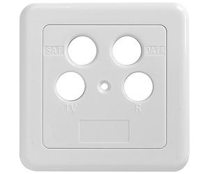 Axing SZU 2 - 12 enchufes de Protectora Data, Sat, televisor para BSD 960 (2 Piezas), Color Blanco