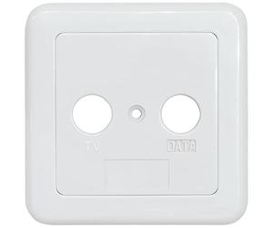 Axing TZU 2-11 - Cubierta para enchufe BSD 967 TV/DATA de dos piezas, color blanco