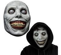 Axingqiwu Halloween Maschera Horror, Mask da Demone Sorridente in Lattice, Maschere Spaventose Realizzata per Adulti Cosplay Halloween Feste