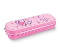 Axinost Bolsillo, Portapuntas y Porta Plumas, Caja para lápices y Plumas. Adecuado para niños, Estudiantes, Chicos y Chicas. Caja para lápices con Dibujos Animados. (Rosa)