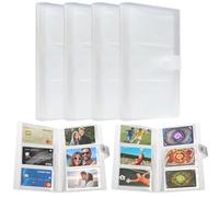 Axinost Tarjetas coleccionables álbumes, cuatro libros, cada uno de 20 páginas, 480 bolsillos, tarjetas coleccionables transparentes, 80 páginas por 6 bolsillos (9 x 6,5 cm), carpeta de colección