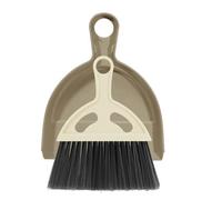 AxinostConjunto de Pala y Escoba, Escoba de Limpieza portátil, Conjunto de pequeño Escoba y Pala portátil para Mesa, Cocina, habitación y despacho. (Gris)