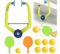 Axinyijia Juego de Ping Pong con Puerta, Set de Entrenamiento de Tenis de Mesa Colgante, Door Ping Pong Game Ajustable para Niños Adultos