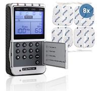 axion Electroestimulador 4 en 1 Programas TENS, EMS, Masajes y Suelo Pélvico | Electroestimulador Combinado Stim-Pro X9+ | Incluye 4 Cables, 8 electrodos, maletín, etc