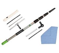 Axis Line Juego de 6 m de limpiador de ventanas telescópico fotovoltaico para ventanas y solares con limpiaparabrisas combinado de 45/50 cm, apto para barras telescópicas Axis Line | fotovoltaica y