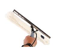 Axis Line Limpiacristales 45 cm 2 en 1 con Agua, Mojador y Escurridor | Microfibra profesional para paneles solares y jardines de invierno, compatible con mangos telesc3picos, ra3l de acero