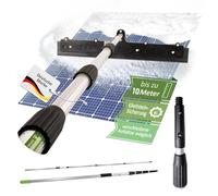 Axis Line Pala quitanieves para instalación fotovoltaica - Juego de barras telescópicas profesionales de hasta 10 metros, barra telescópica con pala para nieve y protector de agarre para sistema solar