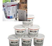 Axis Line ZVG Wiper Bowl 6 x + 1 x soporte de paño de limpieza húmedo Polytex, toallitas húmedas, 25 x 25 cm, 72 paños por cubo, polipropileno (6 + soporte)