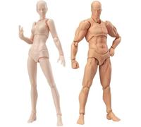 Axitwxit - Figura articulada para artistas, modelo anatómico pequeño para dibujo y pintura, juego de figuras masculina y femenina