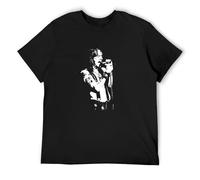 Axl Rose Rock Icon Caricature - Camiseta de algodón para hombre, color negro, Negro , S