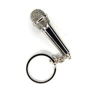 AXLorange Mini micrófono llavero, plata, 5cm