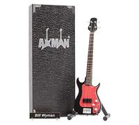 Axman Bill Wyman (The Rolling Stones) - Wyman Bass: Réplica de Guitarra en Miniatura - Regalos Musicales - Escala Ornamental Hecha a Mano de 1/4