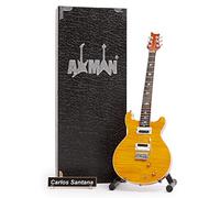 Axman Carlos Santana (Santana) - Sobrenatural: Réplica de Guitarra en Miniatura - Regalos Musicales - Escala Ornamental Hecha a Mano 1/4