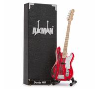 Axman Dusty Hill Bajo - Guitarra en Miniatura - Regalos Musicales - Adorno Hecho a Mano
