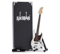 AXMAN Flea Miniature Guitar Replica - Regalos musicales - Escala 1/4 ornamental hecha a mano - Caja de visualización