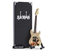 AXMAN Jerry Cantrell Miniature Guitar Replica - Regalos de Música - Escala 1/4 ornamental hecha a mano - Caja de visualización