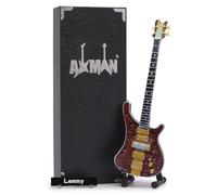Axman Lemmy - Réplica de guitarra en miniatura - Regalos musicales - Hecho a mano ornamental escala 1/4 - Incluye una caja de exhibición