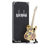 Axman Terry Kath - Réplica de guitarra en miniatura, regalos musicales, hecha a mano, escala 1/4, incluye una caja de exhibición, etiqueta de nombre y soporte de guitarra en miniatura