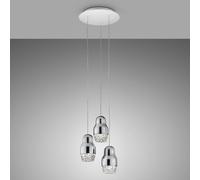 Axo Light Lámpara susp. LED de color cromo Fedora 3 luces