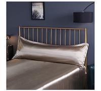 AXOINLEXER Funda de almohada de seda para cabello y piel, 48 x 120 cm/48 x 150 cm, funda de almohada extra larga para parejas, funda de almohada súper suave, oro champán, 48 x 150 cm